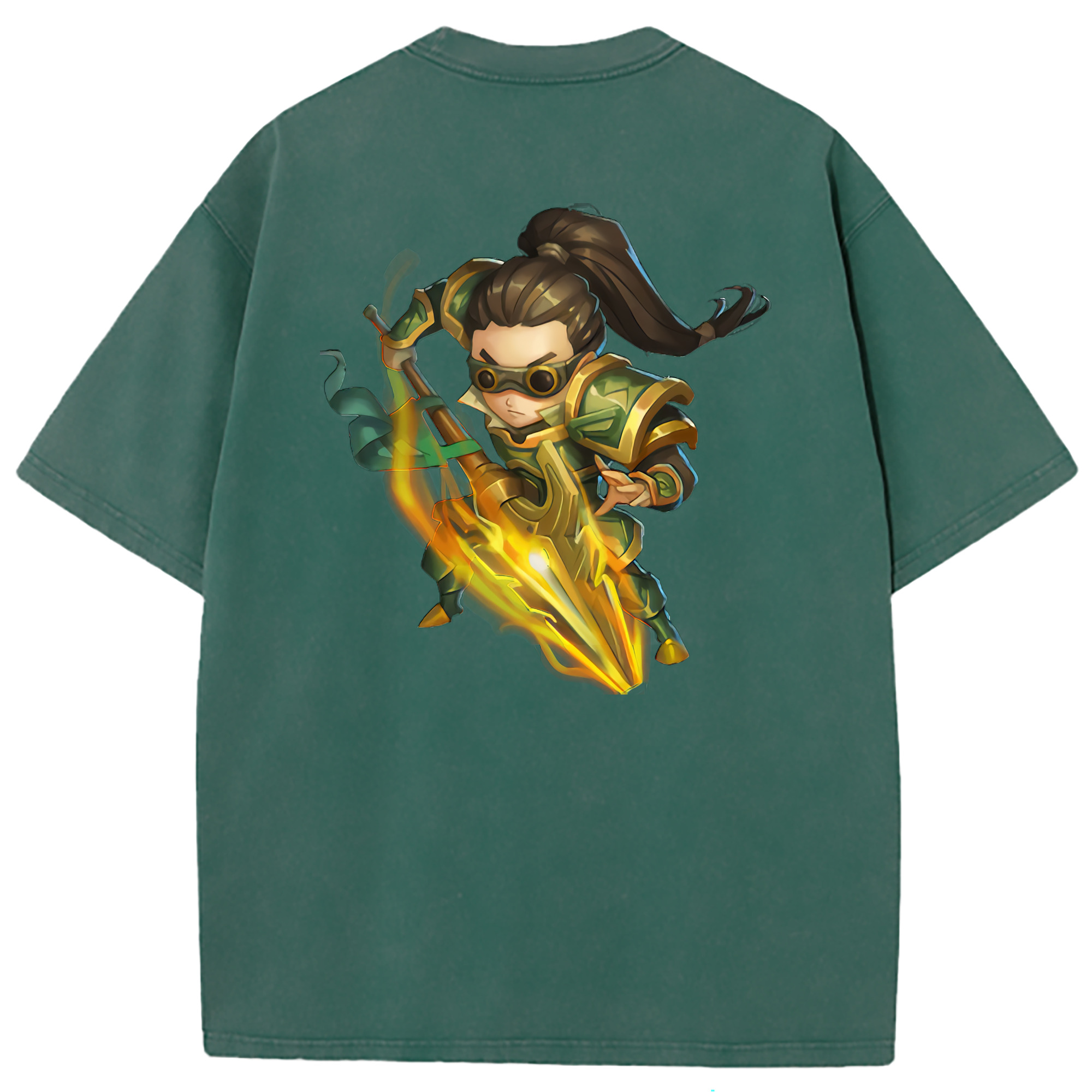 （画像用） リーグ・オブ・レジェンド League of Legends LOL 綿100% ヴィンテージ風 半袖Tシャツ（背面プリント）